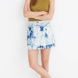 NWT madewell rigid a line skirt tie-dye edition